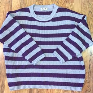 Purple Striped Sweater